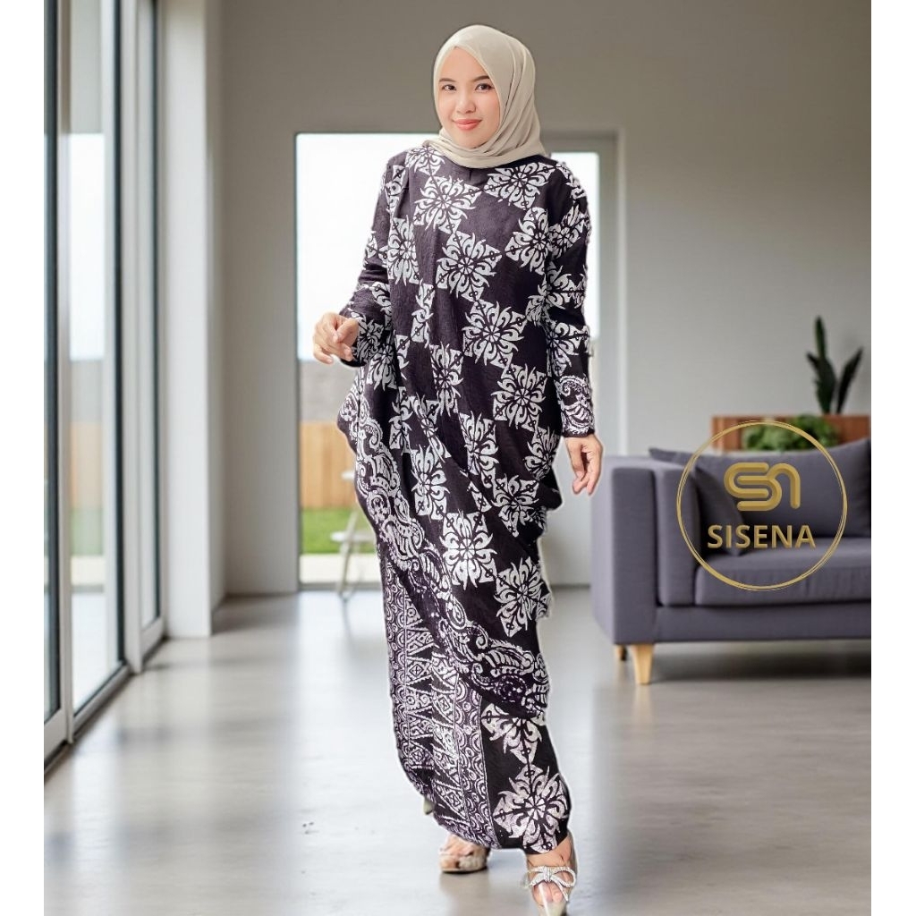Set Rok Tunik Batik Sabrina Dobby Premium