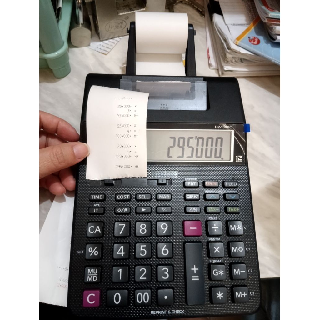 

Casio Reprint&check calculator HR100-RC 12digits