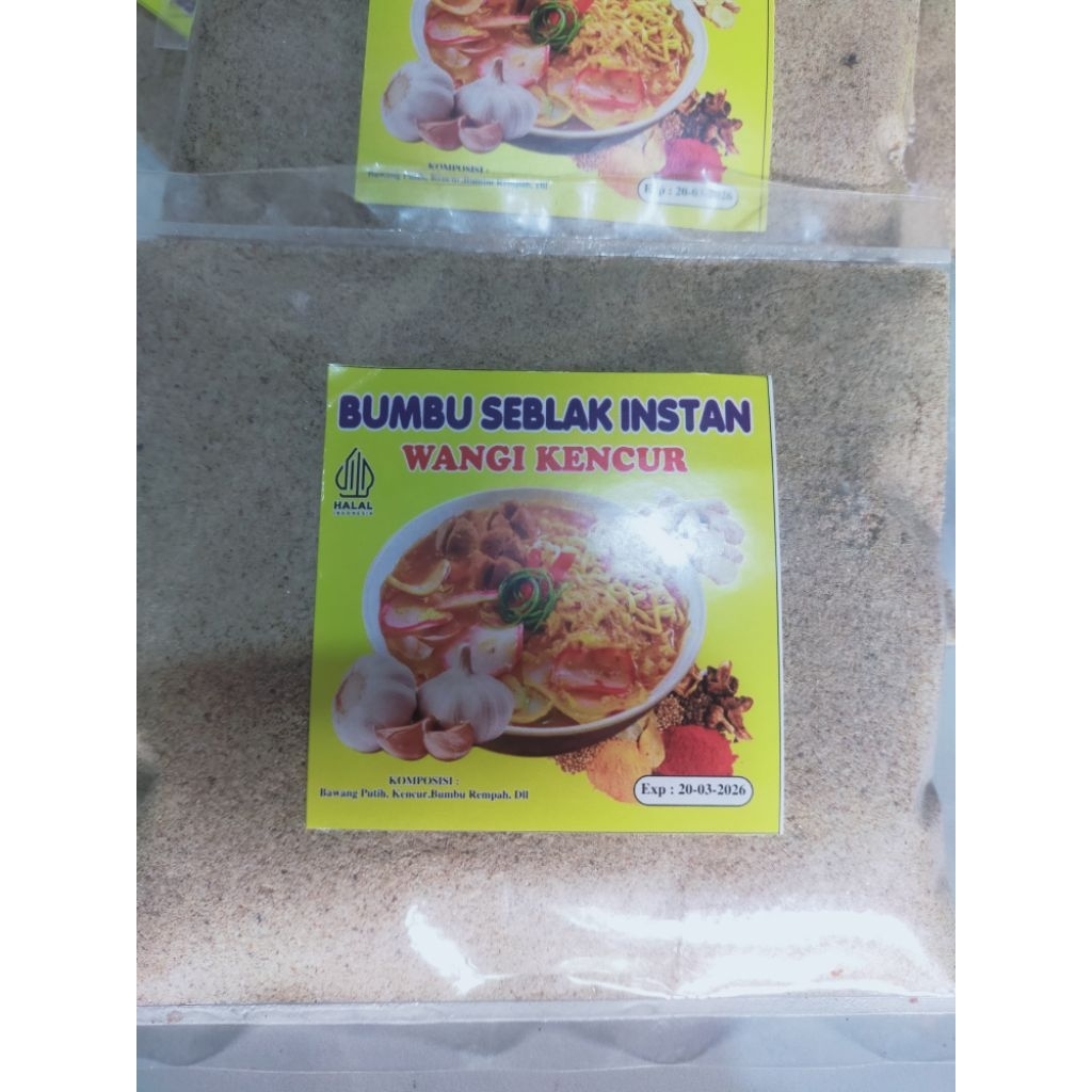 

BUMBU SEBLAK WANGI KENCUR ASLI ORI DARI KENCUR ASLI 100G