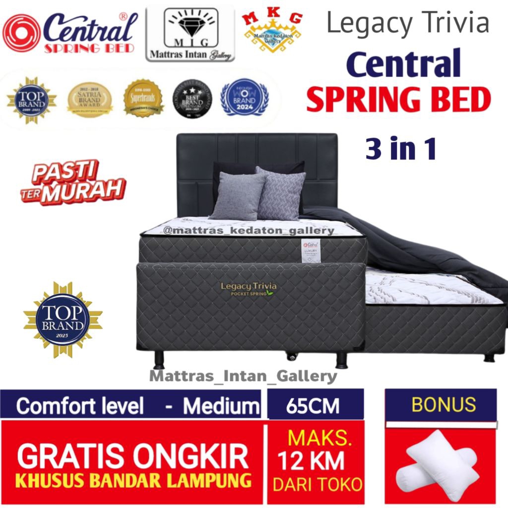 Sorong Central Legacy Trivia Pocket 3in1 uk 120x200 - kasur central Springbed pocket spring sorong 3