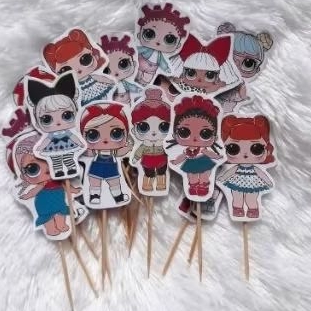 cupcake topper birthday , mini topper cake birthday