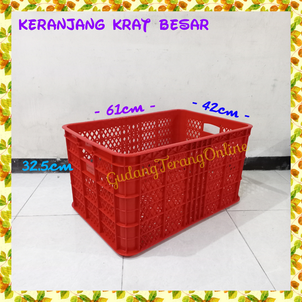 Krat industri keranjang serbaguna keranjang barang krat rak piring bak ikan plastik