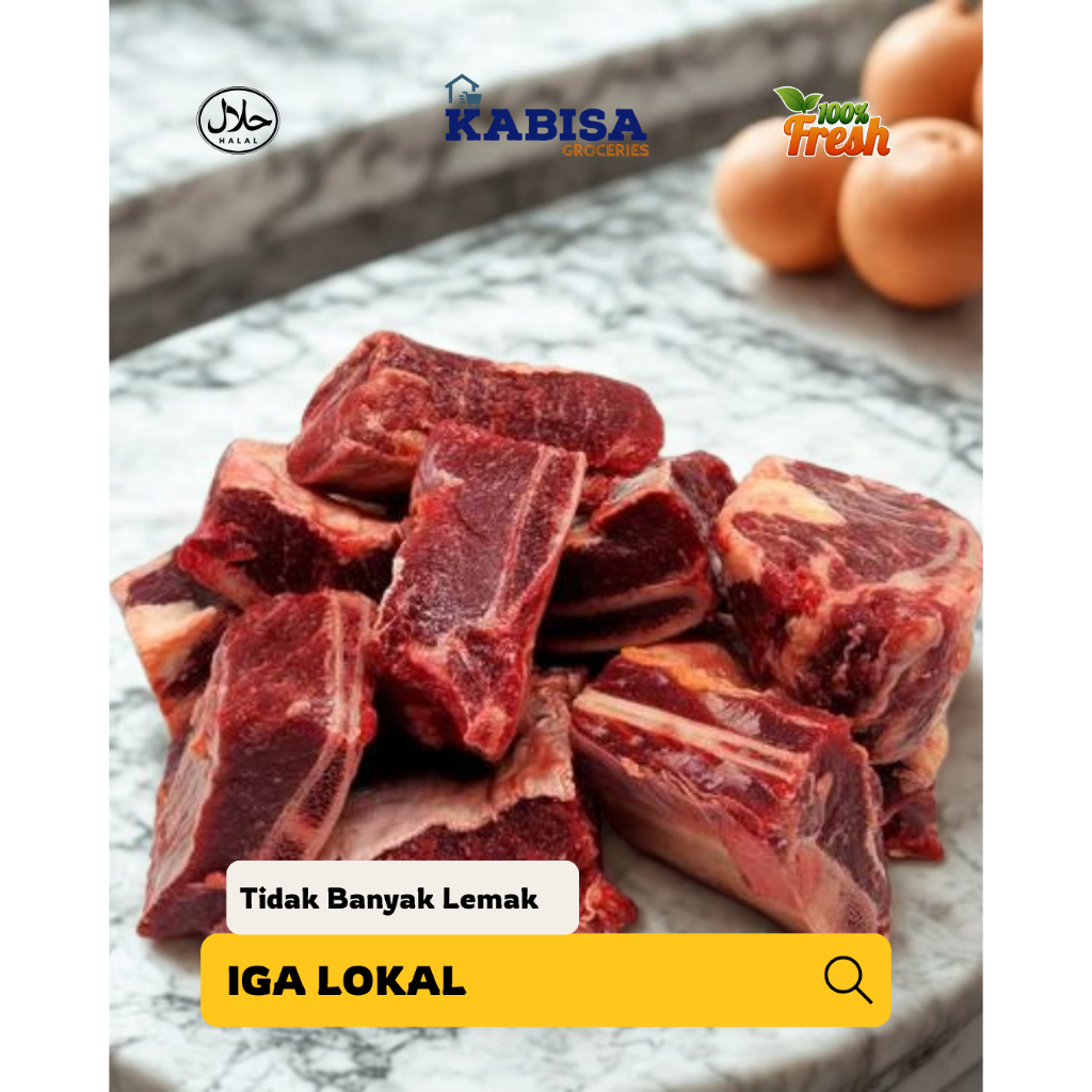 Iga Sapi Segar 1kg Food Frozen Rendang Goreng Sop Gulai