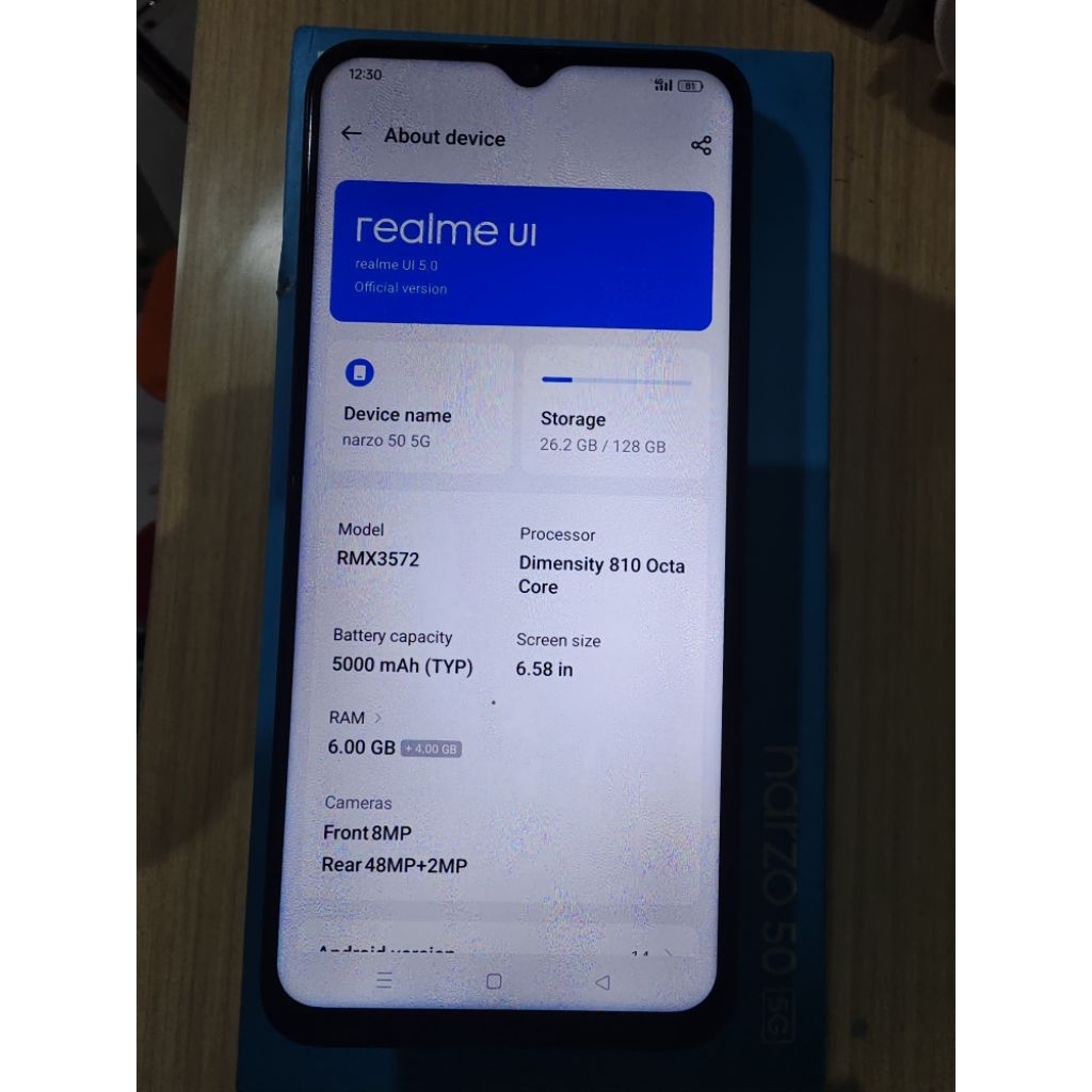 Realme Narzo 50 5G RAM 6/128 GB