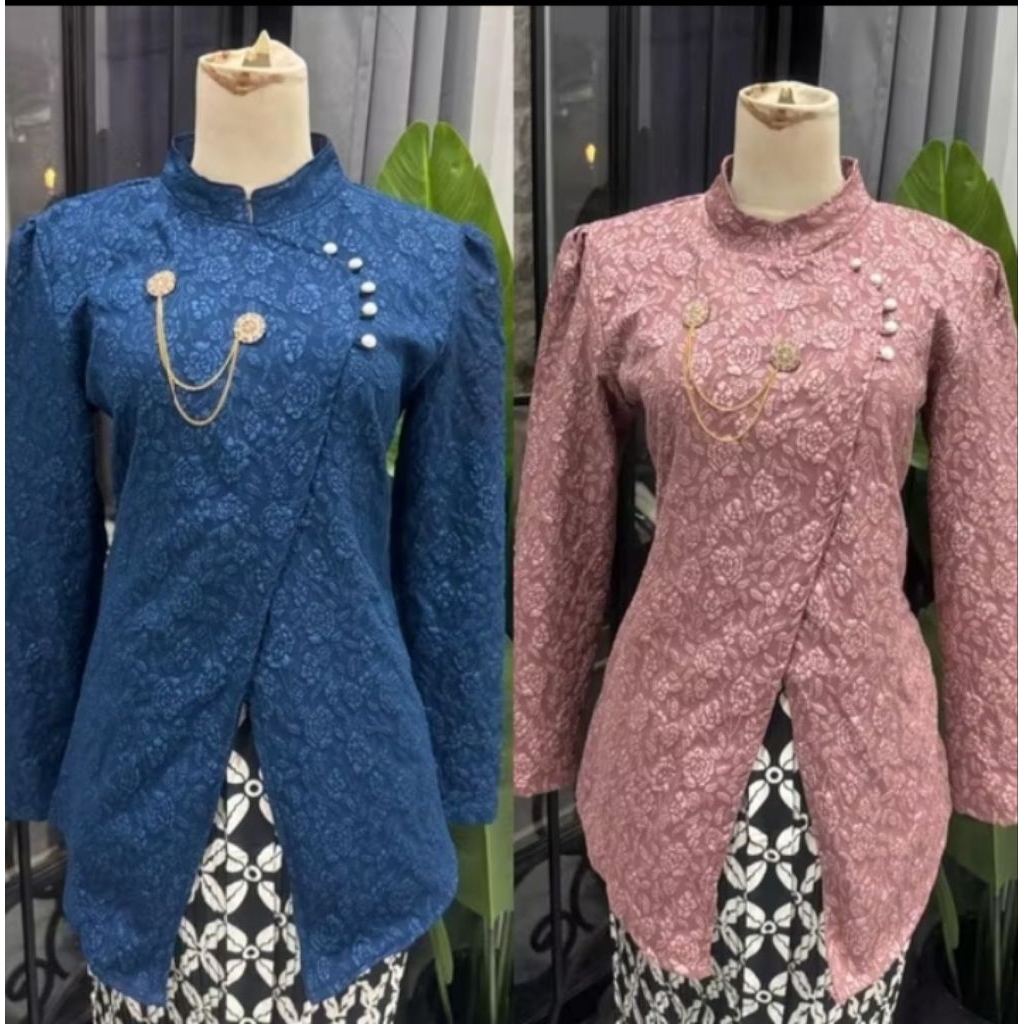 atasan kebaya janggan fukuro jaguar/kebaya wanita modern/kebaya acara formal