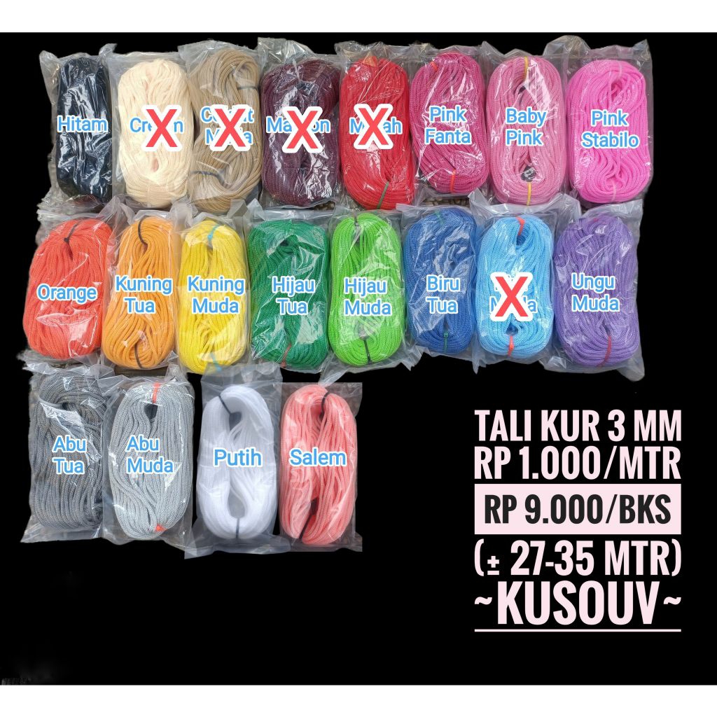 

Tali Kur/Tali Koor/Tali Rajut/Tali Goodie Bag