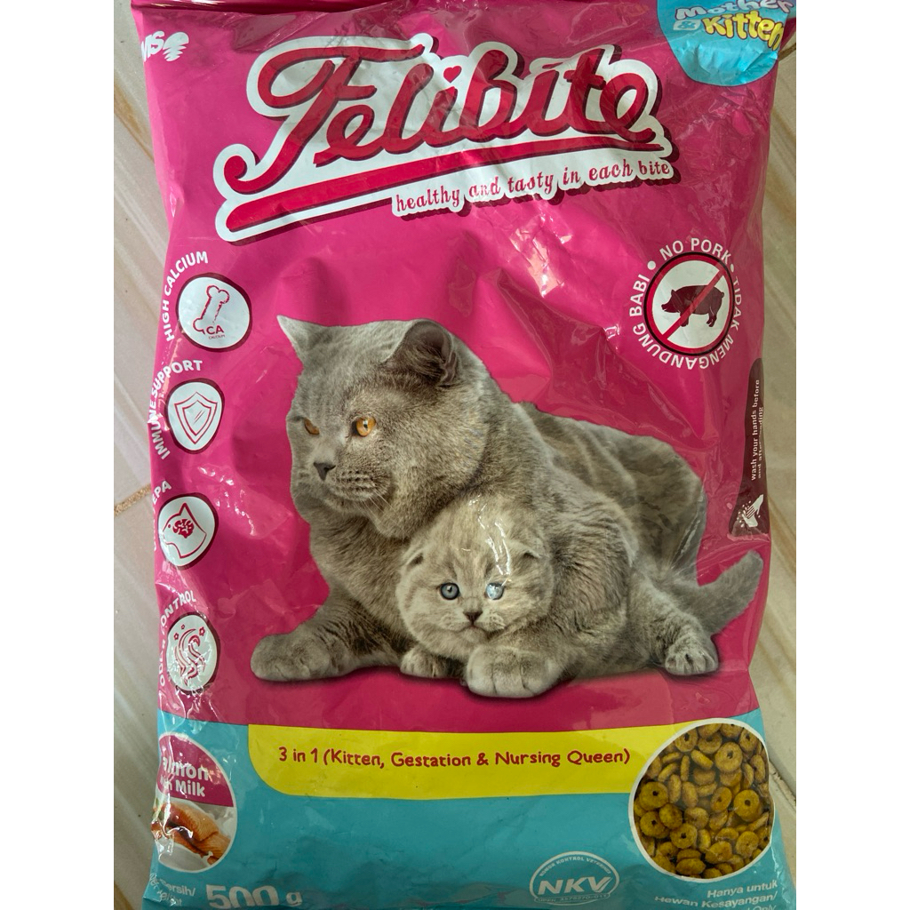 Pakan Kucing Induk dan Anak Felibite Mother and Kitten 500GR | FELIBITE
