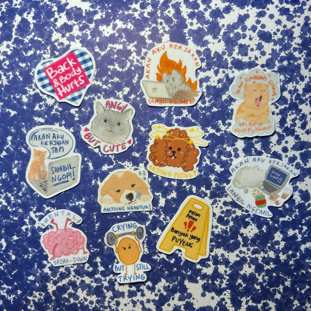 

DonutDoubt Mini Sticker - Glitter Sticker - Cute Sticker - Stiker Dekorasi