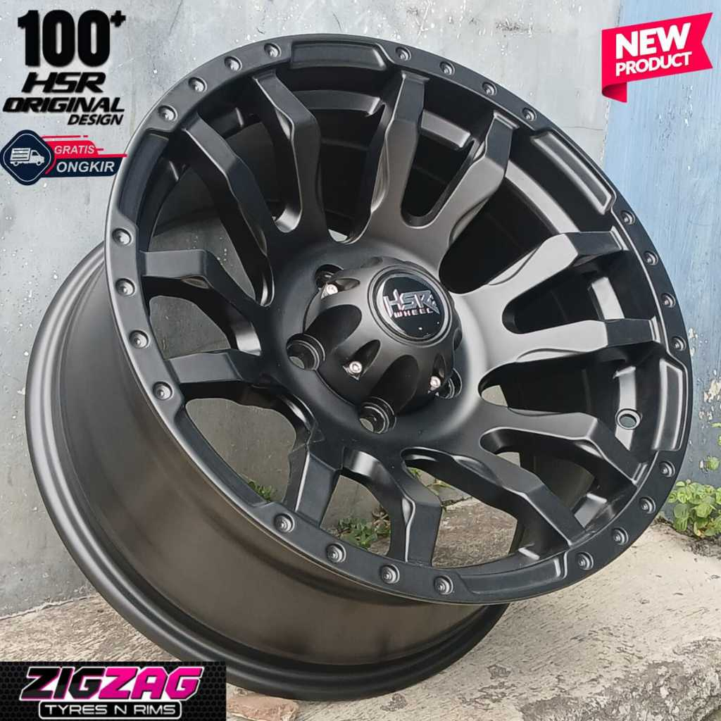 Pelek Offroad R16 HSR Burneh Untuk Terios Rush Innova Grand Max L300 Racing Ring 16 Black