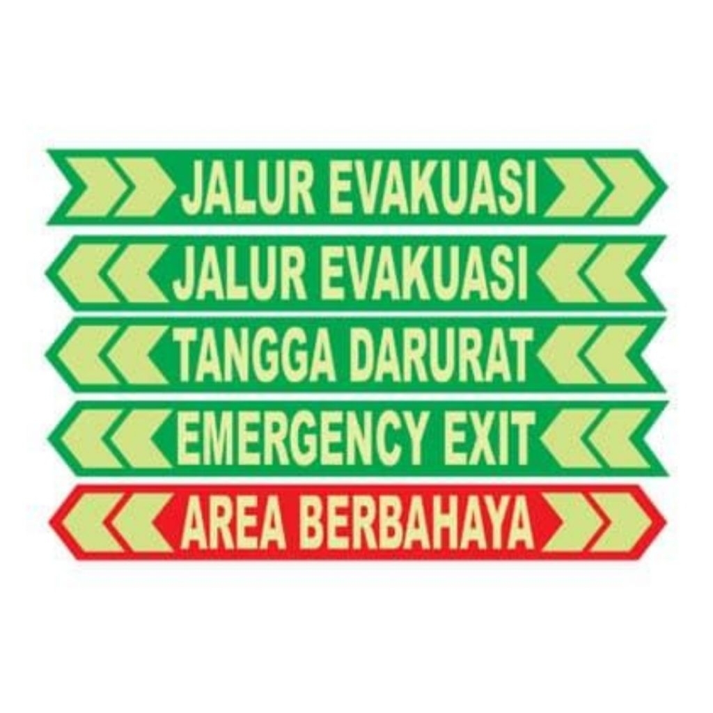 

sticker sign glow in the dark bs pilih digambar