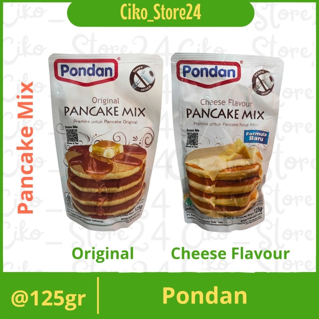 Pondan Pancake Mix / pancake keju / pancake original / pancake 125 gr
