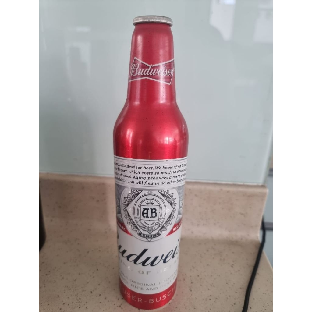 Botol bekas kosong beer budweiser bagus untuk pajangan / koleksi