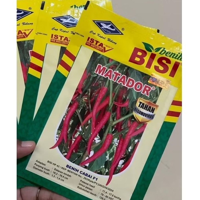 Benih cabe besar Matador F1 10gram (tahan virus) exp 02 2027