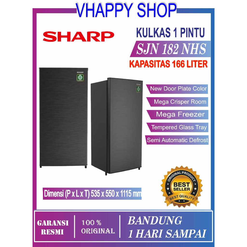 Kulkas Sharp 1 Pintu sjn 182 NHS Kirei 3 Original