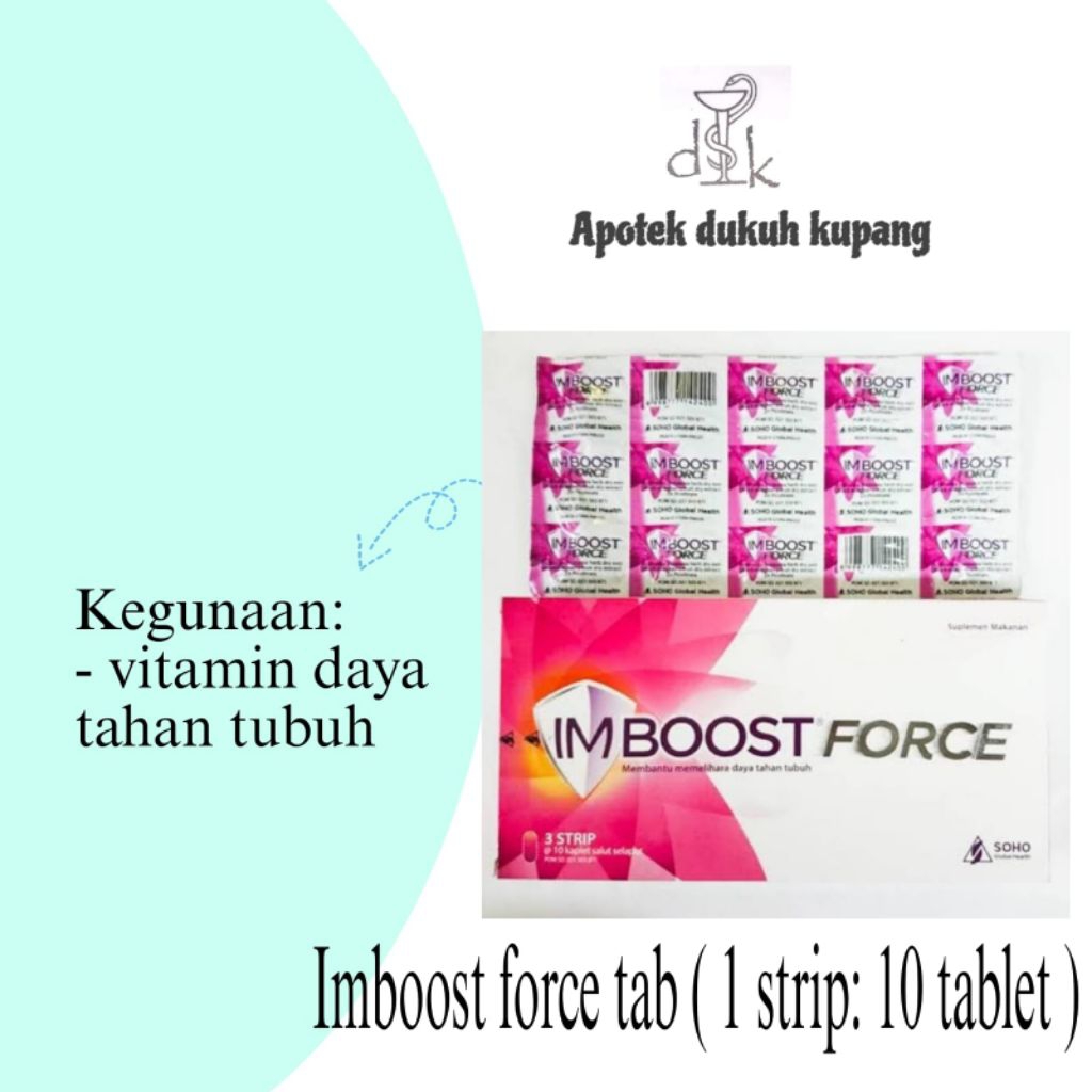 Imboost force tablet vitamin daya tahan tubuh dewasa ( 1 strip: 10 tab )
