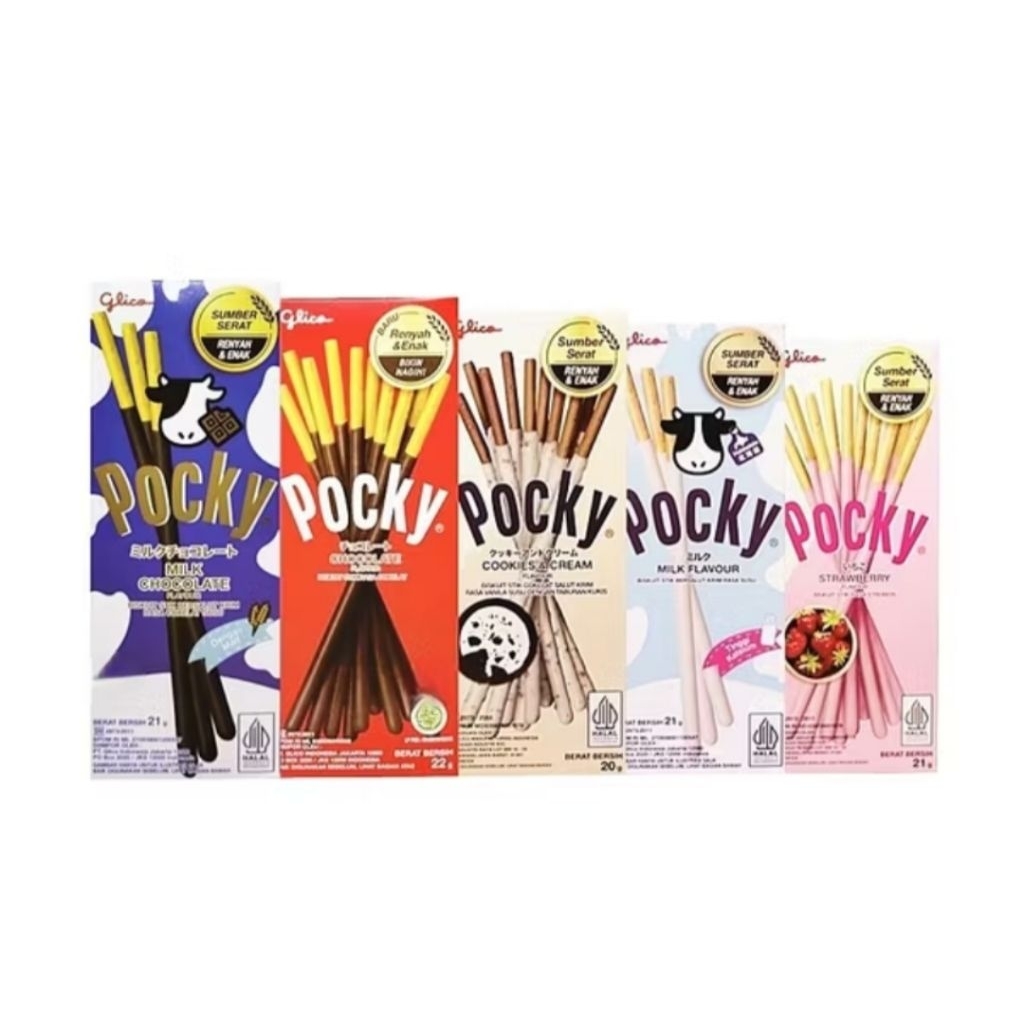 

Pocky Half Mini 20g - Biskuit Stik Berbalut Krim