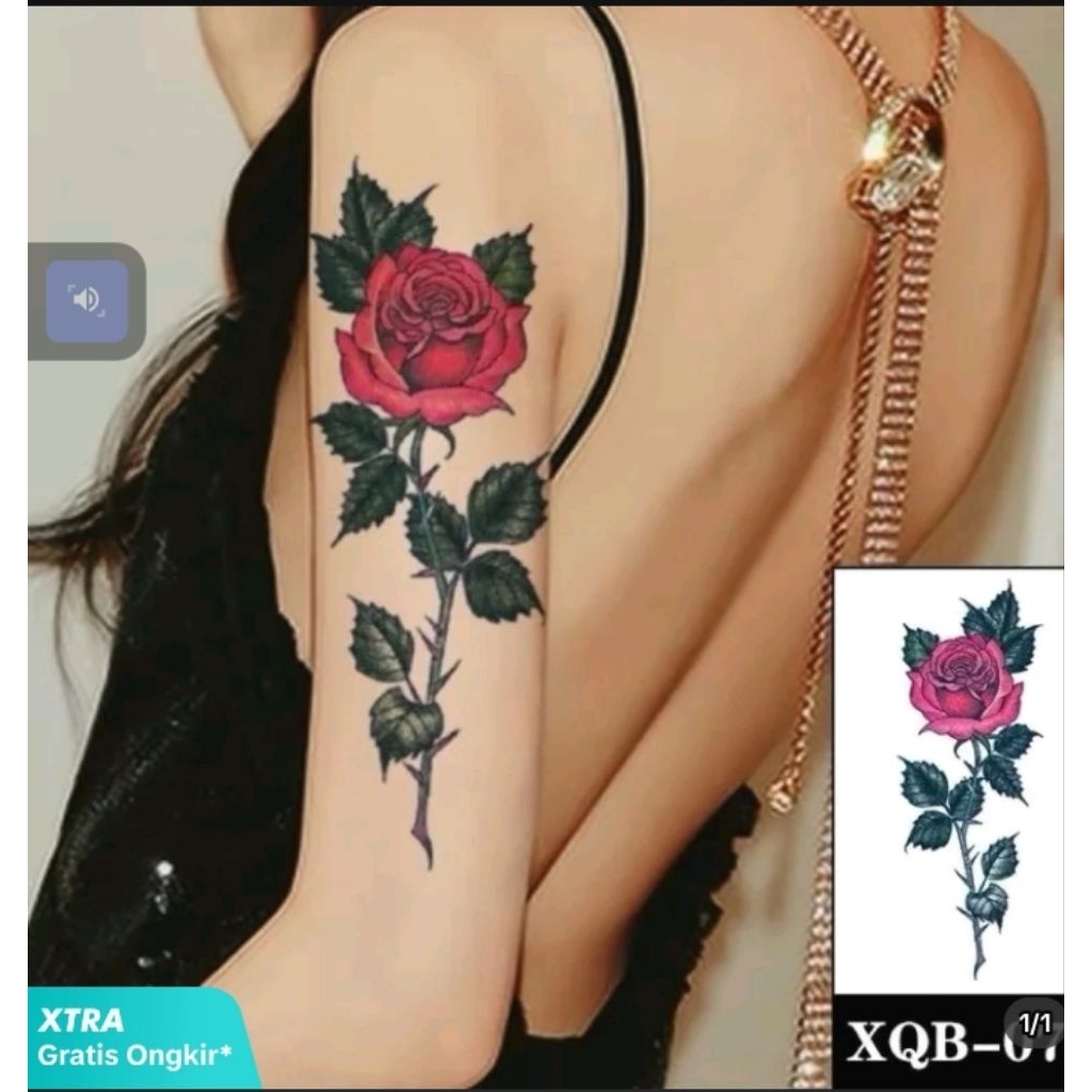 tatto temporery model bunga mawar