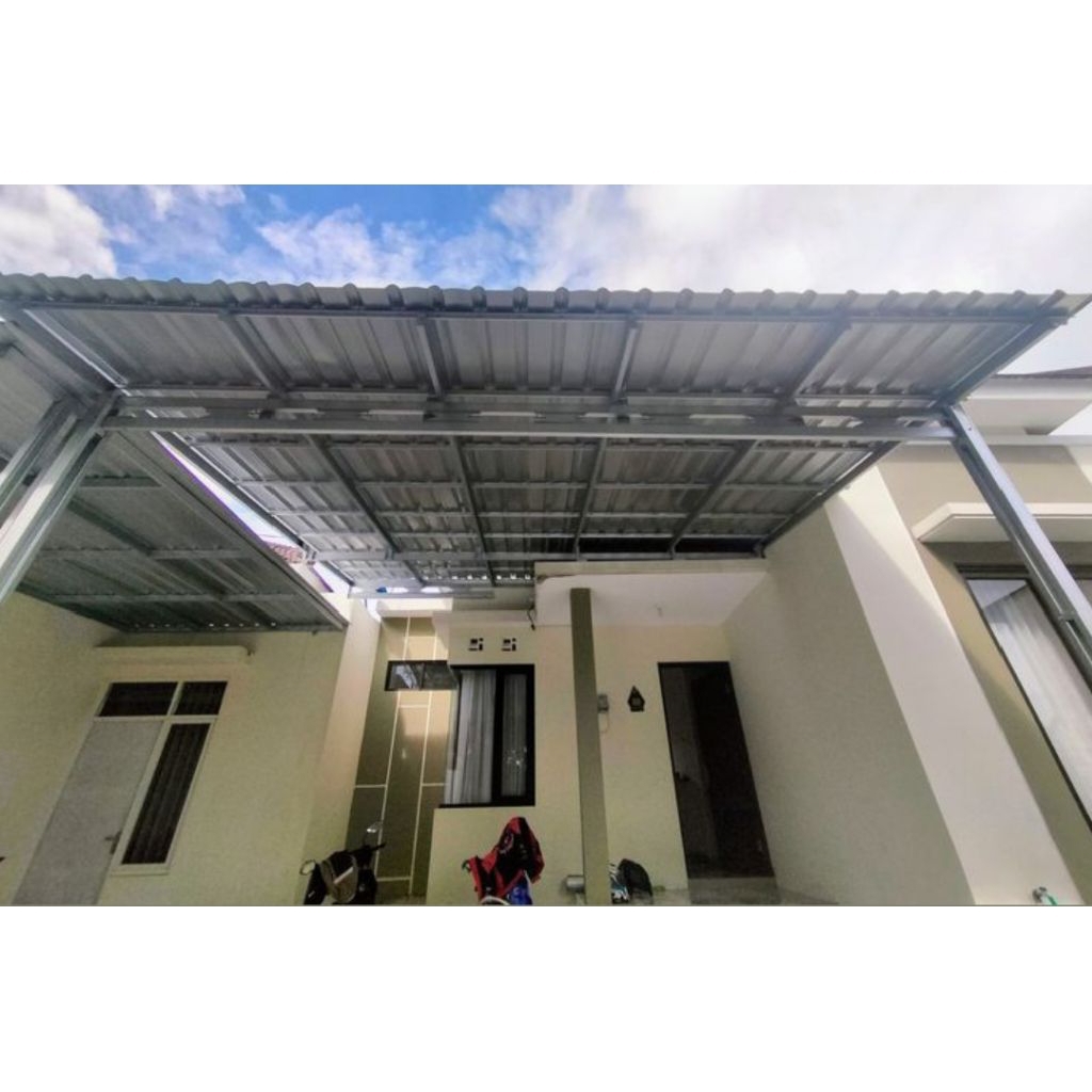 kanopi baja ringan atap spandek pasir