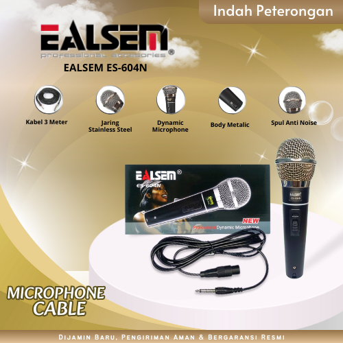 MICROPHONE EALSEM ES-604/MIC EALSEM/MIKROFON MURAH/MIKROFON EALSEM/MIKROFON KABEL/MIC