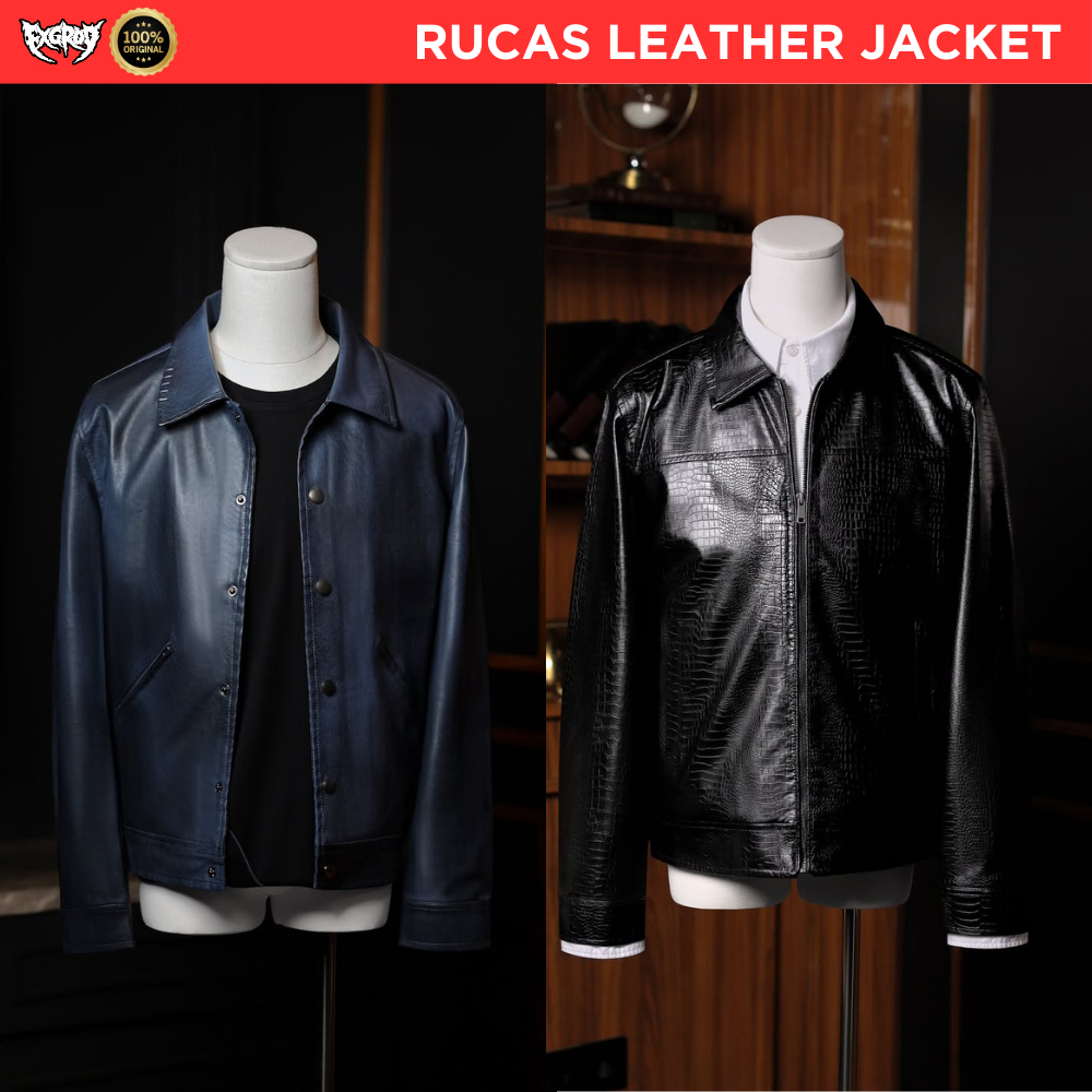 RUCAS Python Leather Jacket - RUCAS Tailor Gradient Grey, Brown, Blue