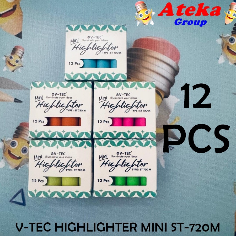 

[BOX/12PCS] V-TEC HIGHLIGHTER MINI ST-720M TEXTLINER