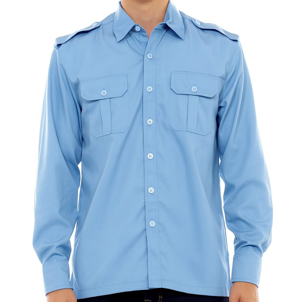 Kemeja PDL PDH Seragaman Warna Biru Muda /Kemeja Tectikal Pria Dan Wanita/Kemeja Seragaman Pabrik Le
