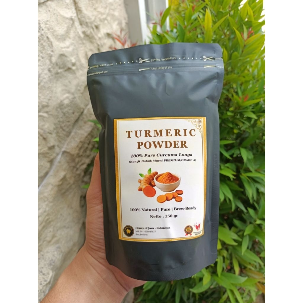 

Kunyit Bubuk GRADE A Murni, Turmeric Powder/Curcuma Longa 250gr herbal rempah