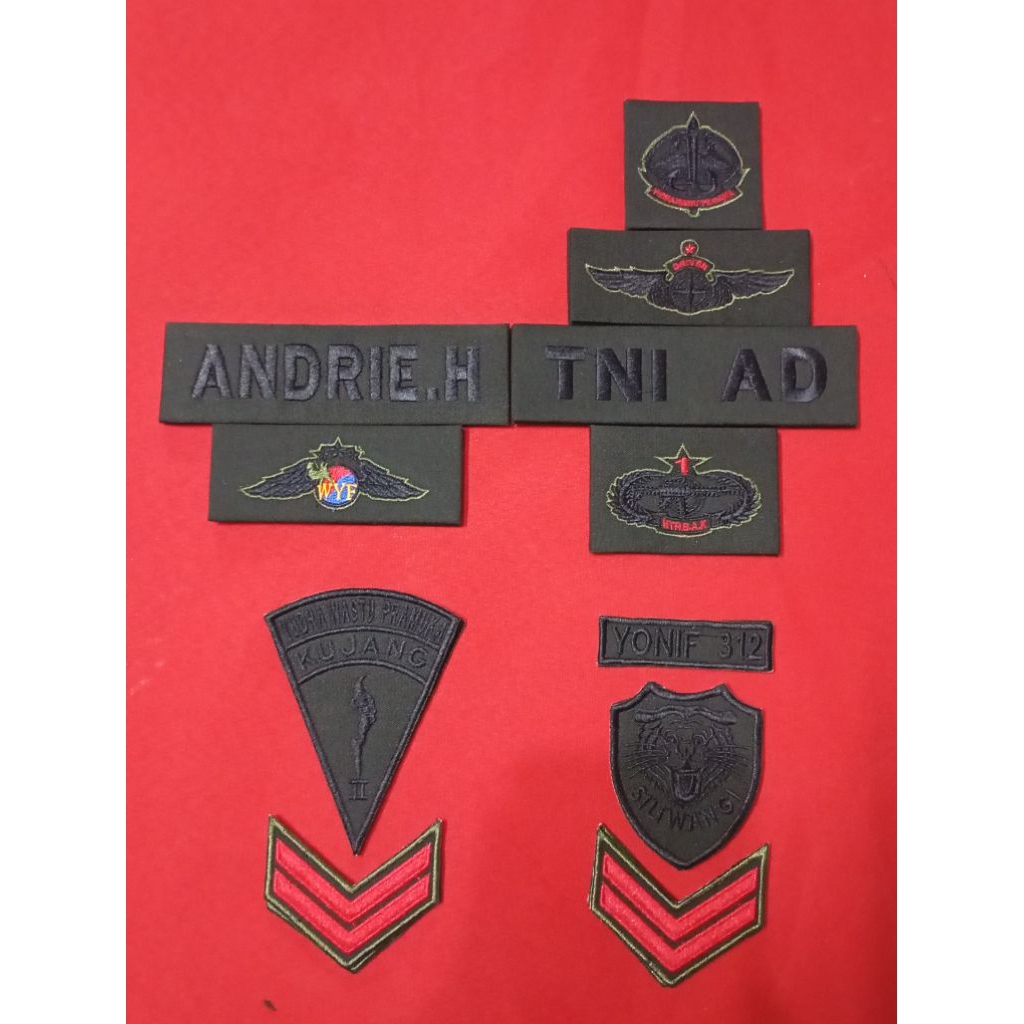 atribut tni ad pdl malvinas mika/pengeras timbul