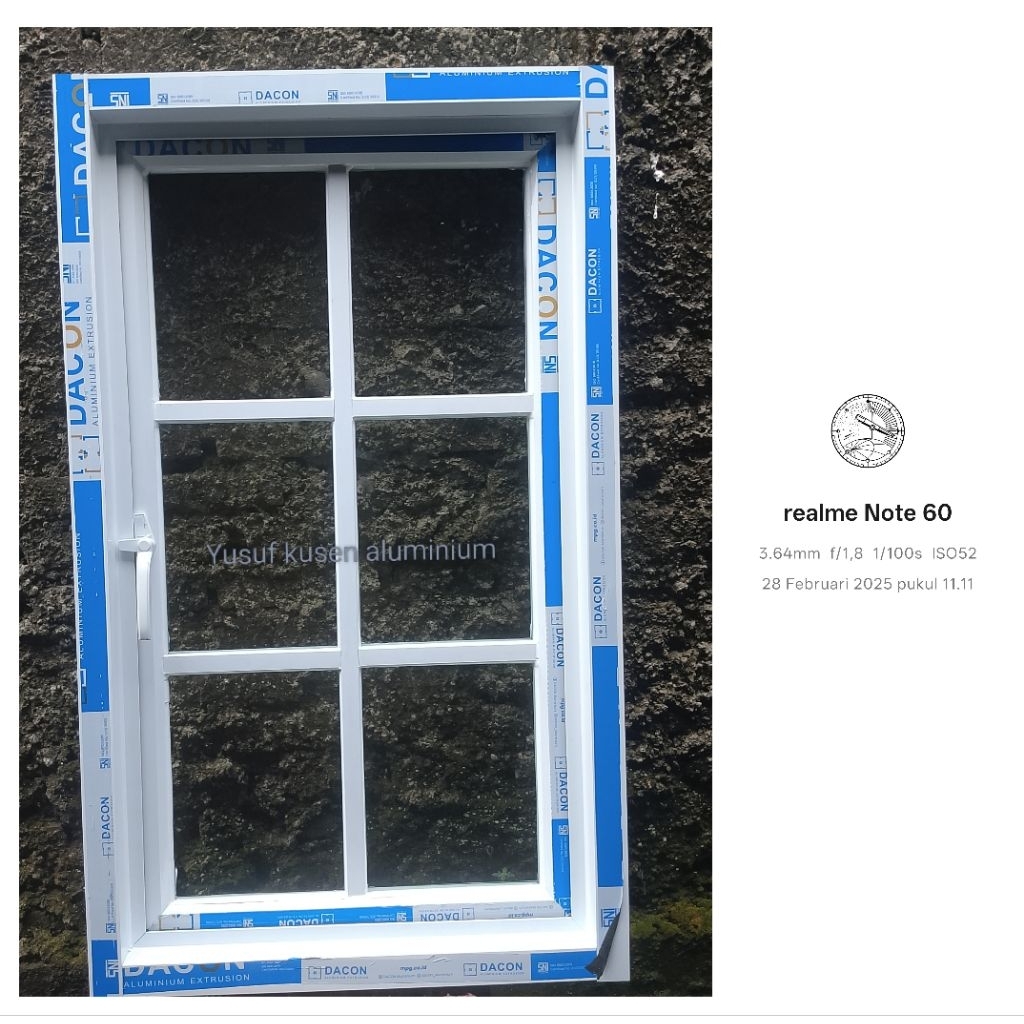 jendela aluminium+ornamen komplit UK 50x120 60x120 70x120 70x130 gratis Peking kayu