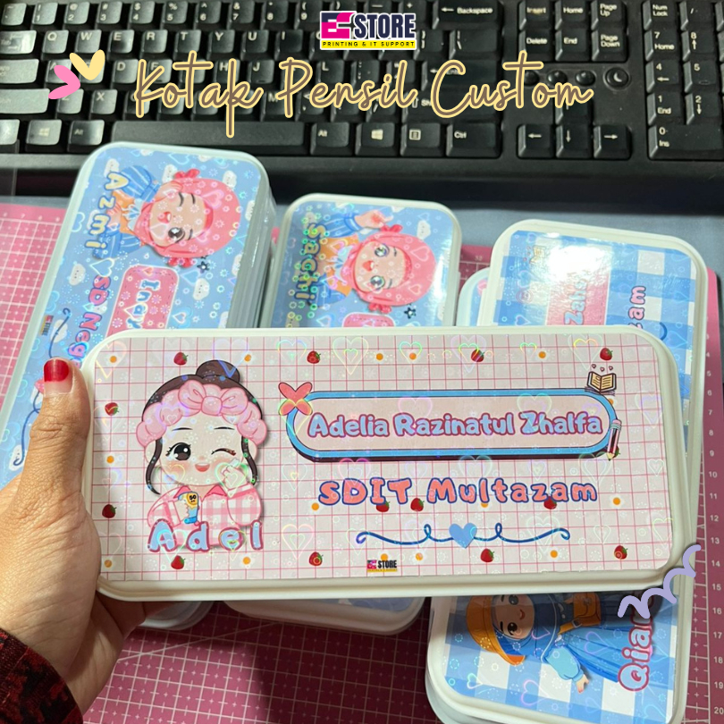 

Kotak pensil custom lucu/ kotak pensil sekolah custom/ kotak pensil aestetic/ kotak pensil sekolah