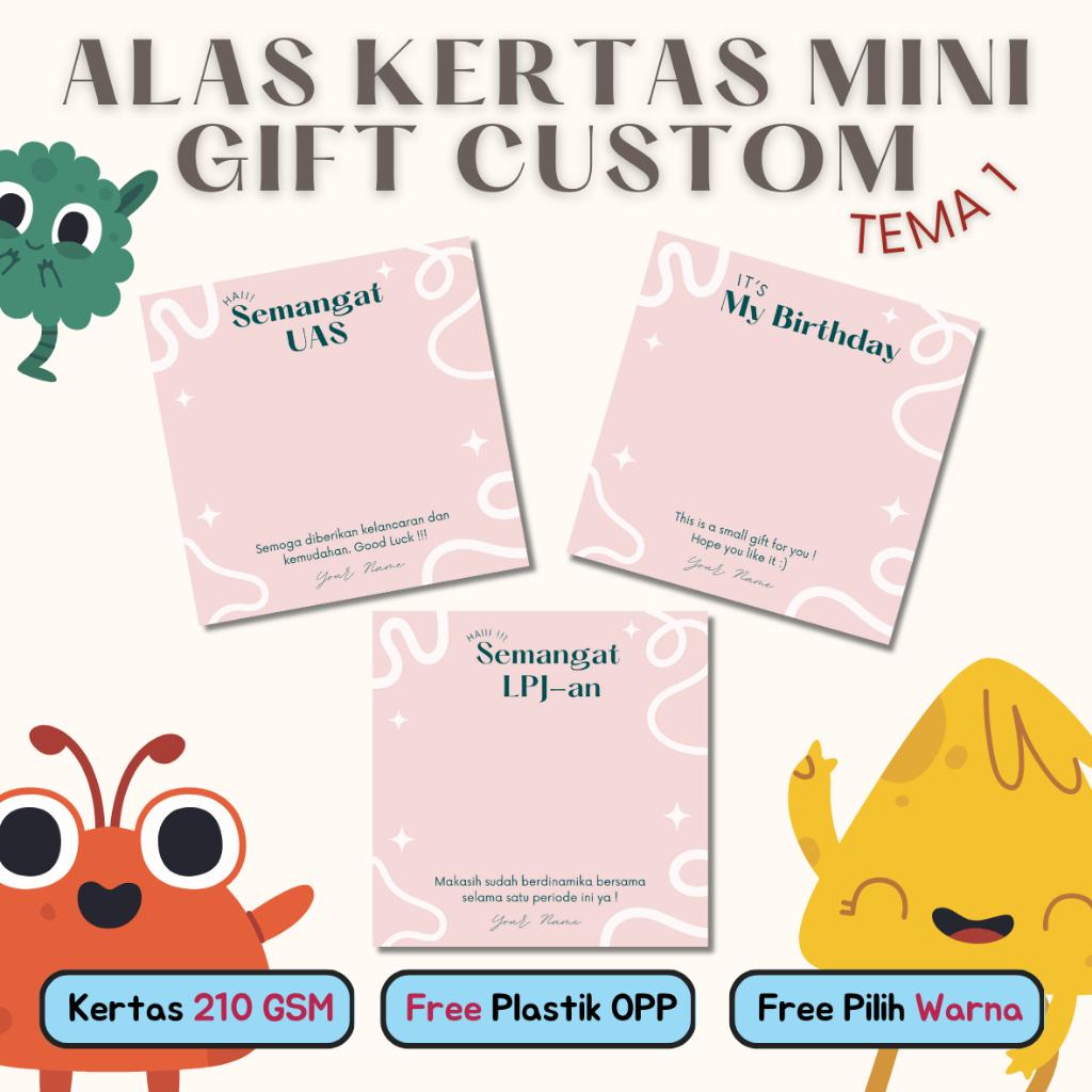 

[BISA CUSTOM] Mini Gift Gummy Candy | Yupi Gift | Souvenir | Alas Mini Gift Snack | Murah | Freebies