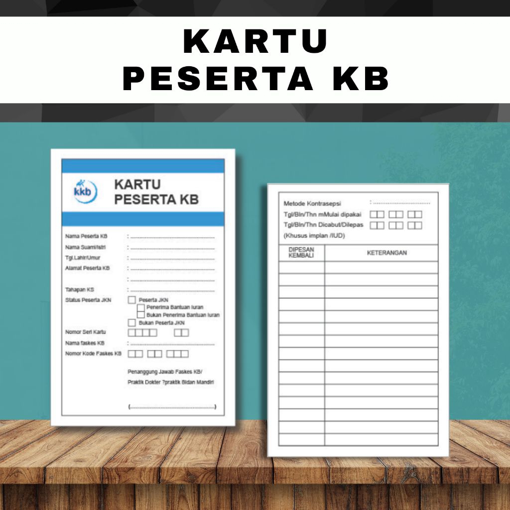 

KARTU PESERTA KB (15x10 cm) Harga/50 CUSTOM