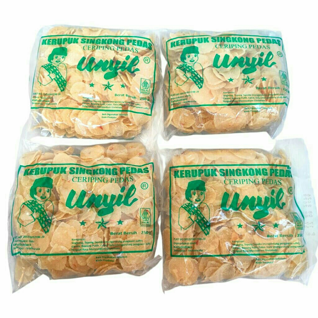 

Ceriping unyil pedas 4 pisc 1000gram/ Keripik sungkong / Kerupuk singkong