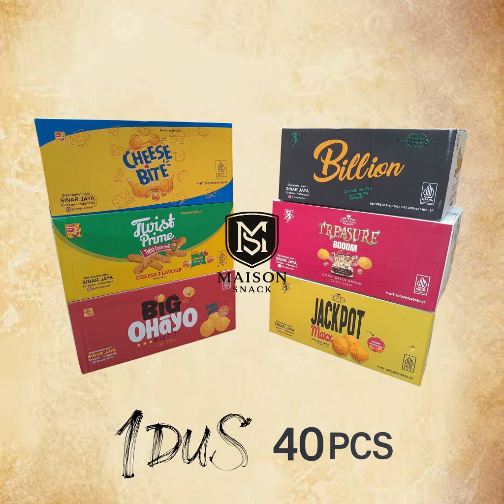 

Ciki Jackpot/Treasure/Cheese Bites/Twist Prime/Billion/Big Ohayo Berhadiah (Bila Beruntung) 40 Pcs