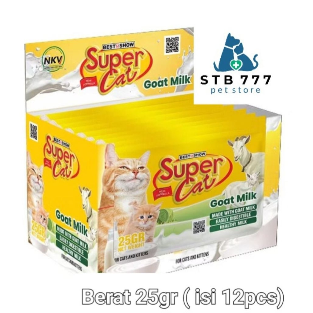

SUPER CAT MiLK 25Gr ( isi 12saset) ad 2varian - susu kucing
