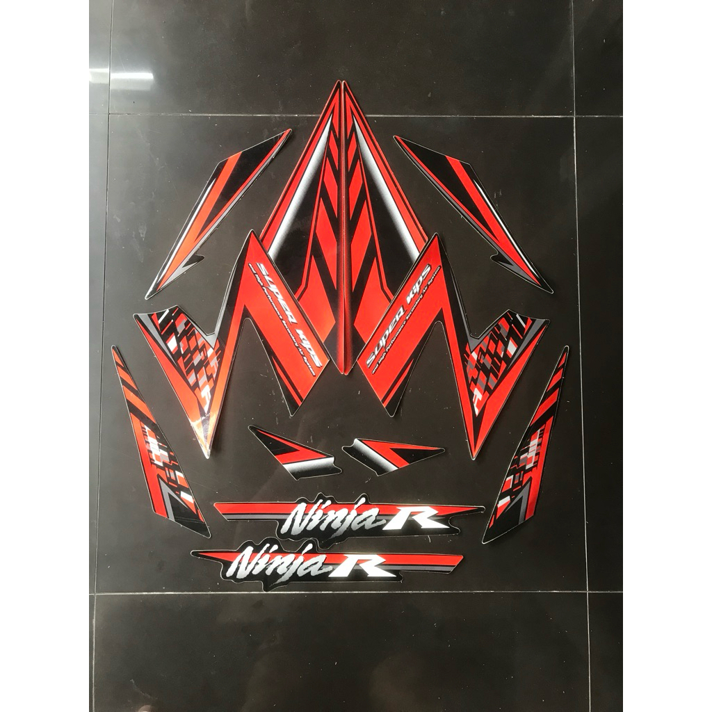 STRIPING STIKER NINJA R 2014 MERAH