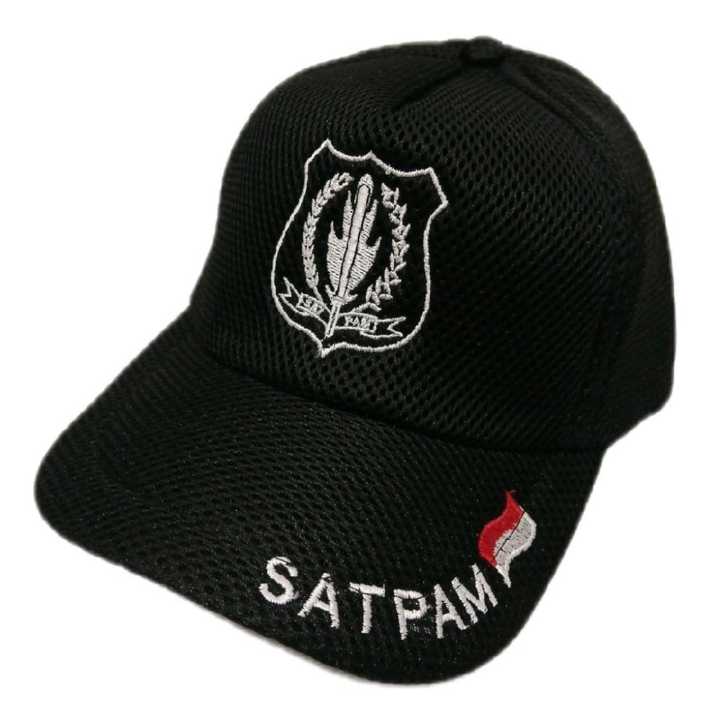 TOPI TOPI SATPAM / TOPI SECURITY BORDIR ORIGINAL PREMIUM