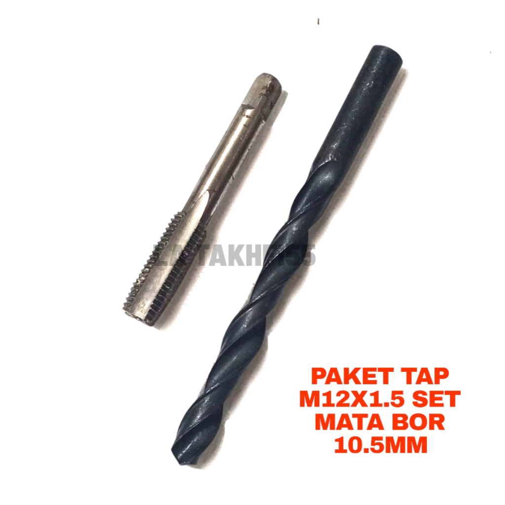 paket tap baut 17 m12x1.5 set mata bor 10.5mm bukan baut 12