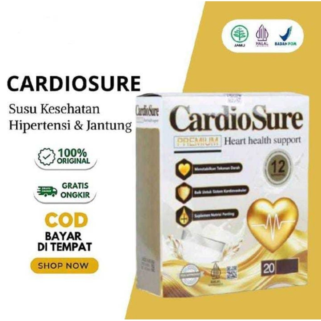 

CARDIOSURE PREMIUM MILK SUSU ASLI OBAT HIPERTENSI JANTUNG KORONER STRUK KOLESTROL ASAM URAT
