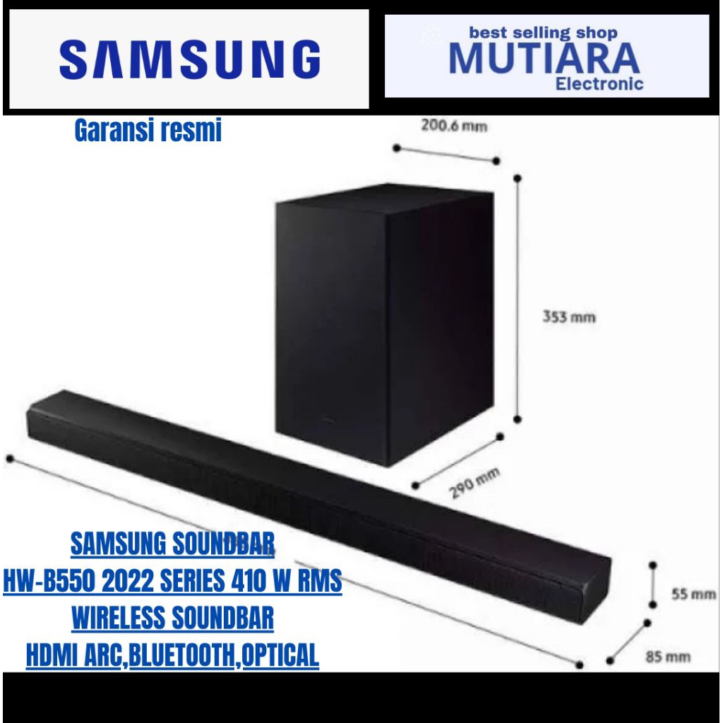 SAMSUNG SOUNDBAR HW B550 /
HW-B550 wireless soundbar bluetooth