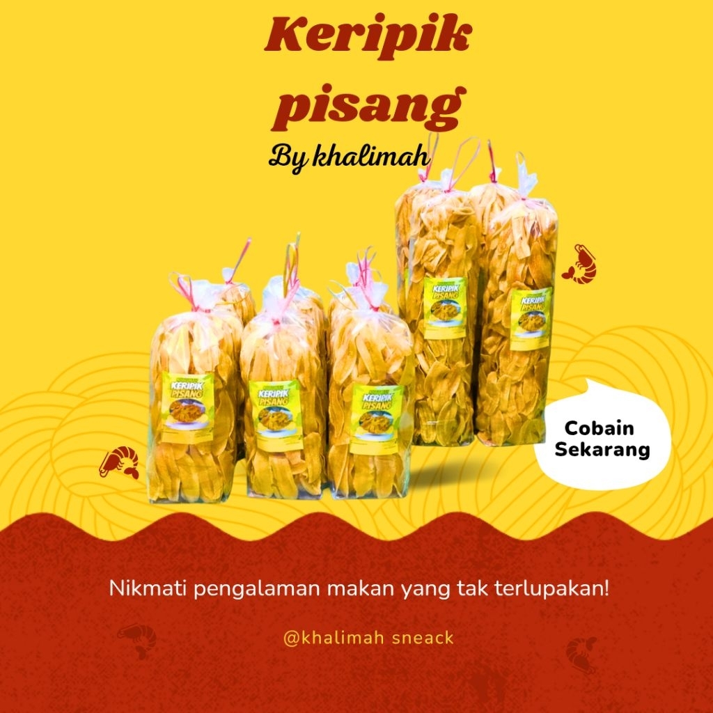 

keripik pisang kapok renyah gurih dan crispy kemasan 500gram-1kg