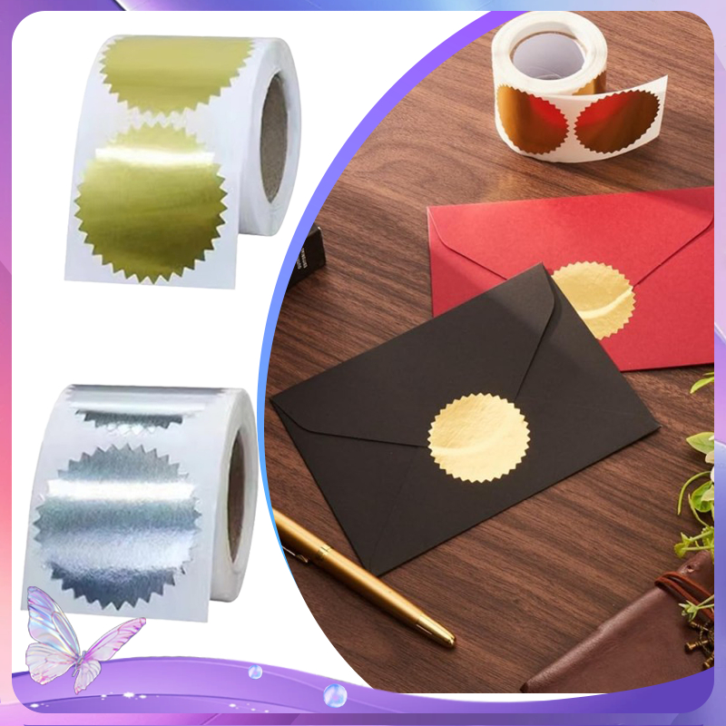 

Stiker Emboss Gold 250pcs Untuk Segel Sertifikat Stiker Logo Luxury Dan Tahan Lama