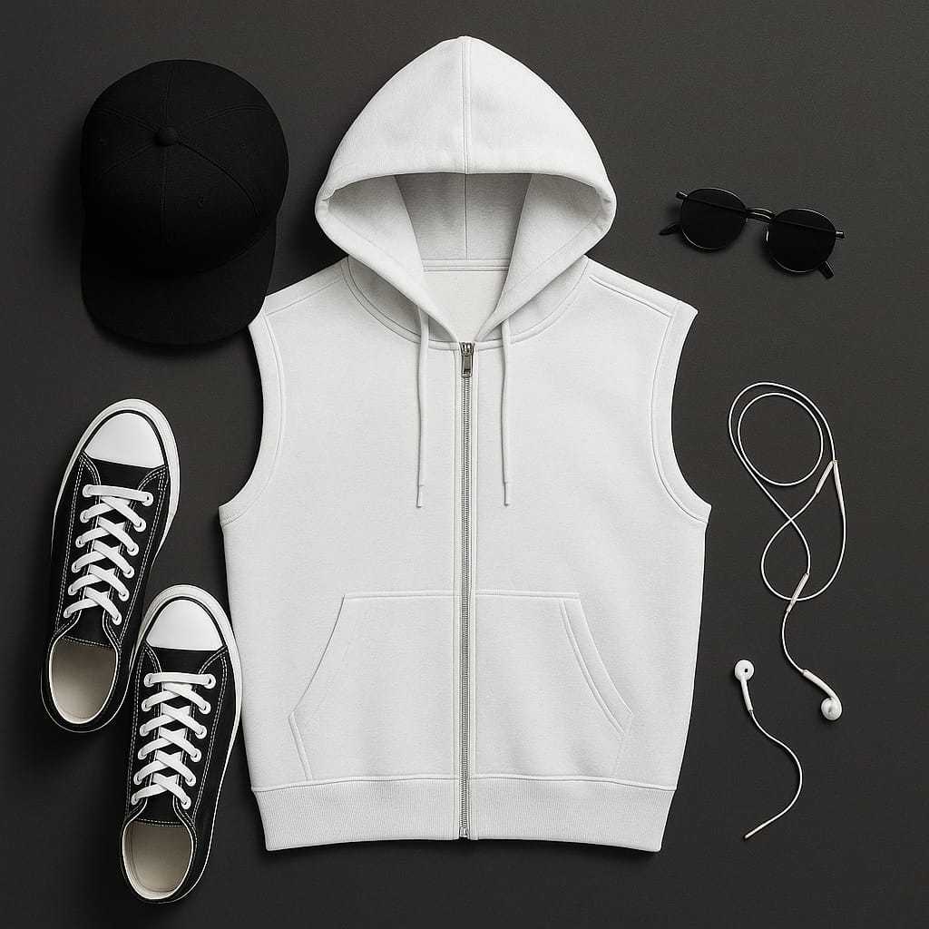 Sweater Rompi Zipper Rompi Hoodie Terbaru Katun Fleece Tebal / Jaket Rompi Vest Zipper Polos Bahan F