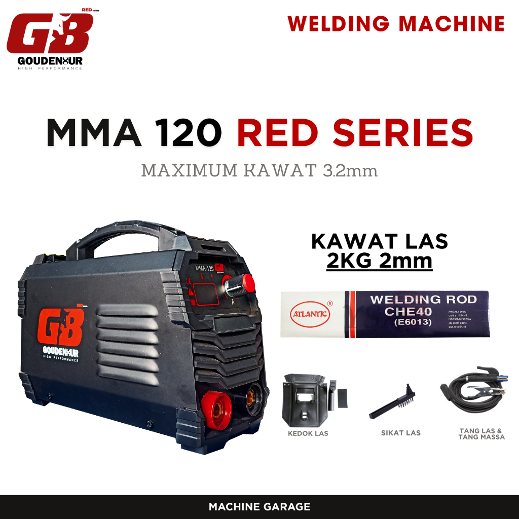 Mesin Las 450 watt MMA 120 gb red series