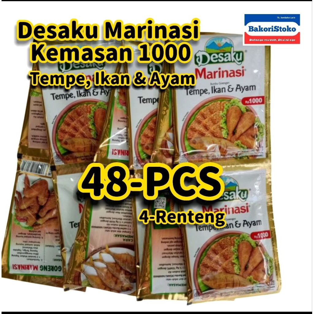 

48-PCS Desaku Marinasi Tempe Ayam Dan Ikan 4-Renteng / Desaku Marinasi 48-PCS