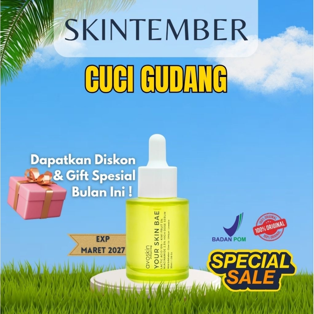 AVOSKIN - Your Skin Bae - Lactic Acid Serum / Serum Wajah / Serum Eksfoliasi Wajah