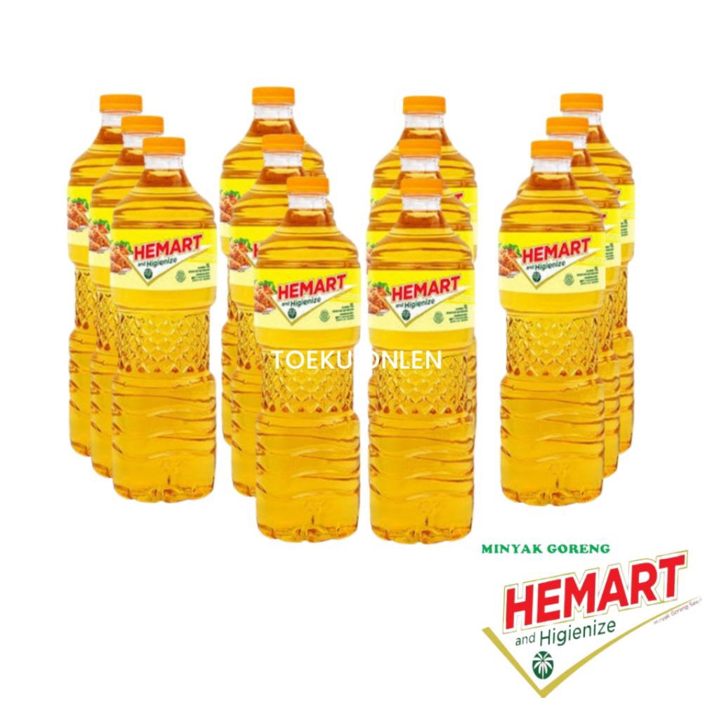 HEMART BOTOL 1LITER 1KRAT ISI 12PCS MINYAK GORENG