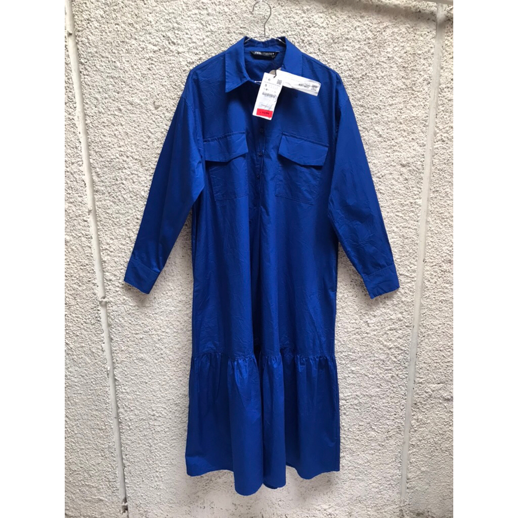 Zara poplin long dress