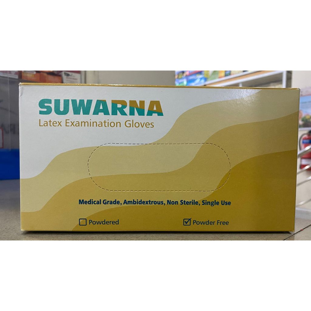 Sarung Tangan Karet Medis Latex Non Powder / Handscoon Powder Free Suwarna