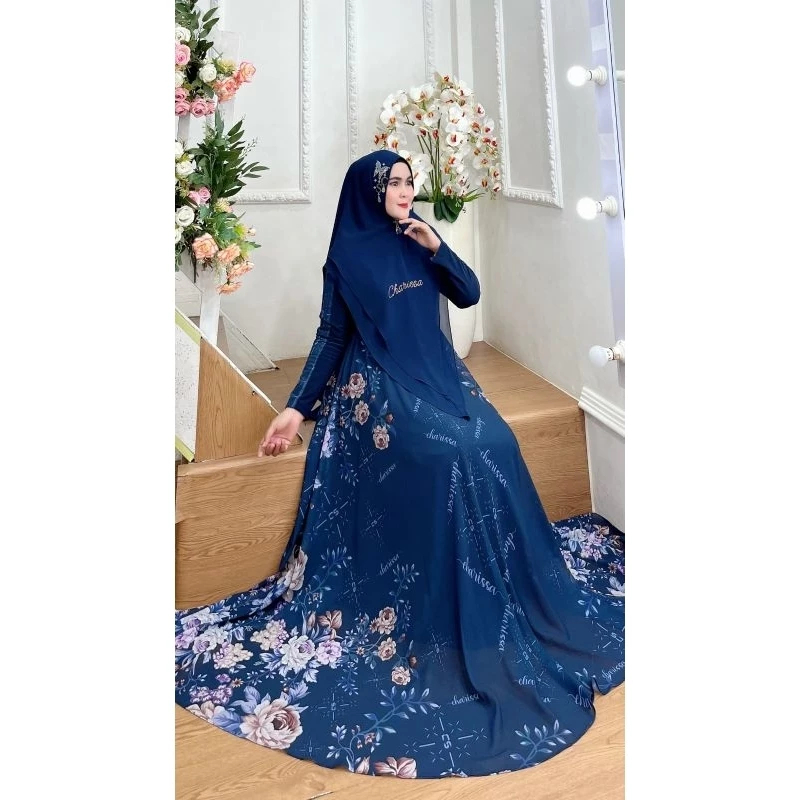 Gamis Hafizahseries Busui Friendly Bahan ceruty babydoll|Gamis Wanita Syari Terbaru 2025